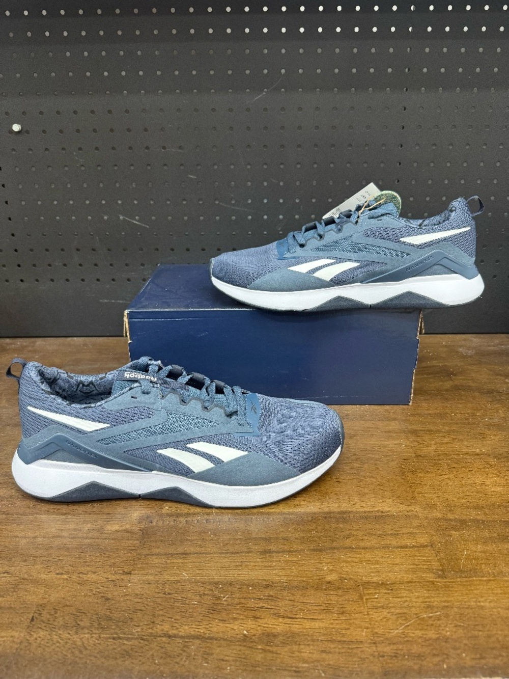 New W/O Box! Men's Reebok Nanoflex TR 2.0 East Coast Blue White Training Sneaker